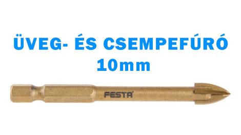 ÜVEG- ÉS CSEMPEFÚRÓ 10mm      