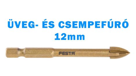 ÜVEG- ÉS CSEMPEFÚRÓ 12mm      